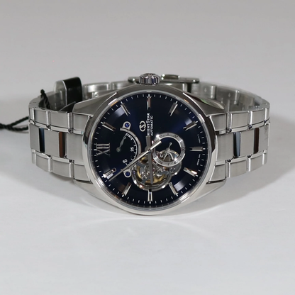 Orient Star Automatic Blue Dial Open Heart Men's Watch RE-HJ0002L00B