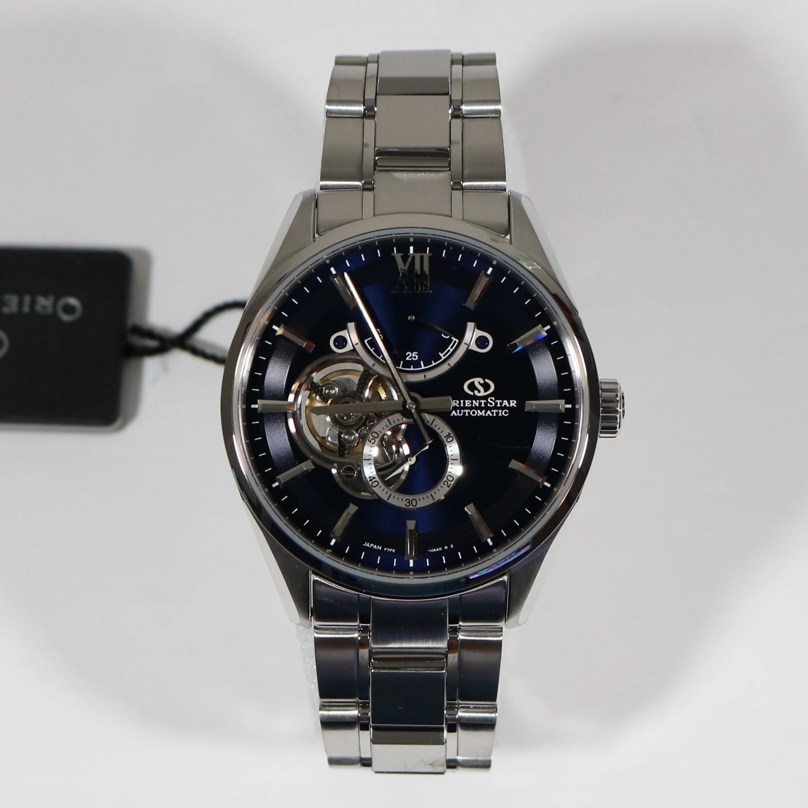 Orient Star Automatic Blue Dial Open Heart Men's Watch RE-HJ0002L00B