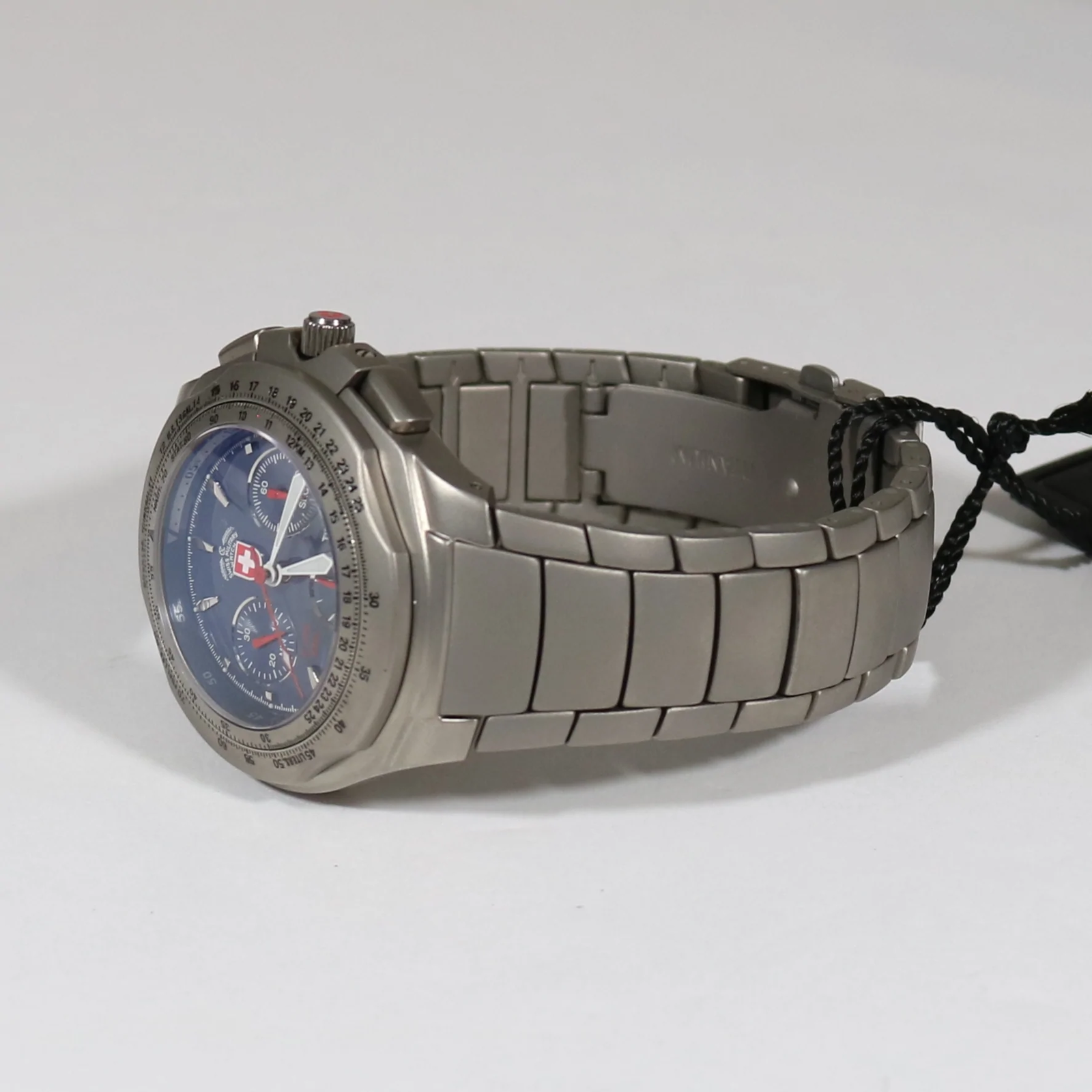 Swiss Military CX Paratrooper Titanium Blue Dial Men's Chronograph Watch SM1837